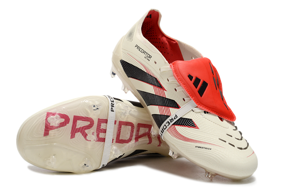 Predator Elite White Red Tongue FG
