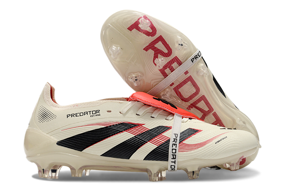 Predator Elite White Red Tongue FG