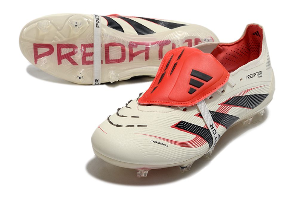 Predator Elite White Red Tongue FG